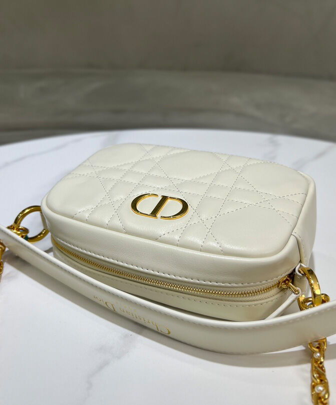 Christian Dior Small Dior Caro Top Handle Camera Bag